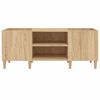 vidaXL Record Cabinet Sonoma Oak 121x38x48 cm Engineered Wood