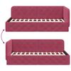 vidaXL Corner Bed Frame with Headboard Wine Red 90 x 190 cm Velvet