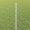 vidaXL Fence with Post Silver 0.8 x 50 m Steel