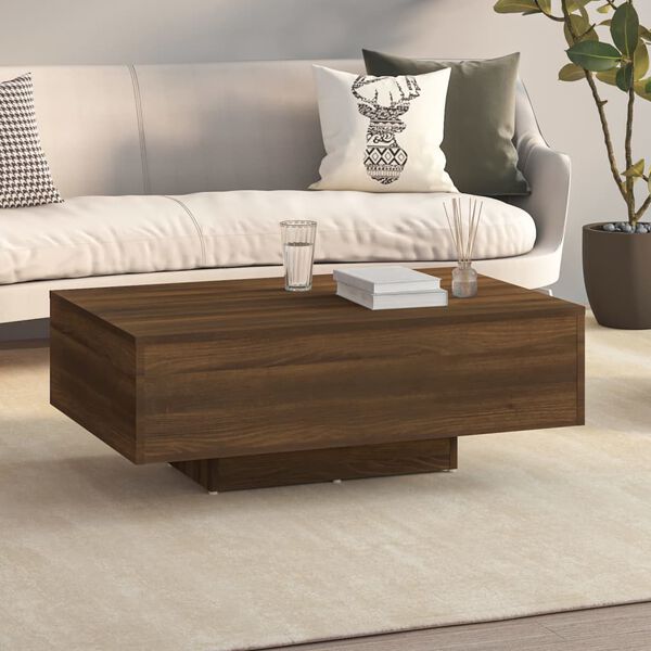 vidaXL Coffee Table Brown Oak 85x55x31 cm Engineered Wood