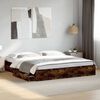 vidaXL Bed Frame with Drawers without Mattress Smoked Oak 180x200 cm Super King