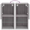 vidaXL TV Cabinets with LED Lights 2 pcs Grey Sonoma 30.5x30x60 cm