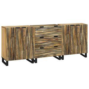 vidaXL Bathroom Furniture Set with Drawer 3 pcs Brown Engineered Wood