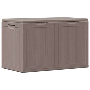 vidaXL Garden Storage Box 180L Brown PP Wood Look