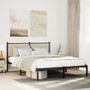 vidaXL Metal Bed Frame without Mattress Sonoma Oak 140x190 cm