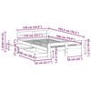 vidaXL Bed frame without Mattress 135x190 cm Double Solid Wood Pine
