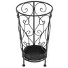 vidaXL Umbrella Stand Vintage Style Metal 26x46 cm Black