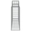 vidaXL Arched Gabion Baskets 3 pcs 200x30x80/100 cm Galvanised Iron