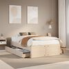 vidaXL Bed Frame without Mattress with Drawers 120x190 cm Small Double Solid Wood Pine