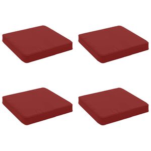 vidaXL 4-Piece Seat Cushions VUGHT 4 pcs 100% Polyester Wine Red