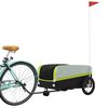 vidaXL Bike Trailer Black and Green 45 kg Iron