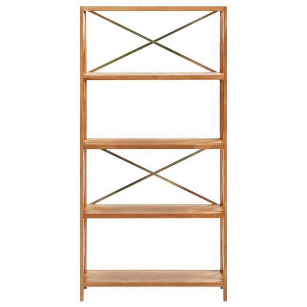 vidaXL 5-Tier Shelf 80x30x163.5 cm Solid Oak Wood