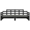vidaXL Pull-out Day Bed without Mattress Black 2x(90x200) cm