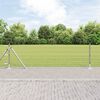 vidaXL Fence with Post Silver 0.4 x 25 m Steel