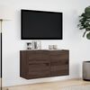 vidaXL TV Wall Cabinets with LED Lights 2 pcs Brown Oak 41x31x45 cm