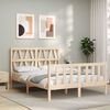 vidaXL Bed Frame without Mattress Small Double Solid Wood Pine