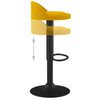 vidaXL Bar Stools 2 pcs Yellow Velvet