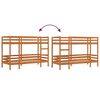 vidaXL Bunk Bed without Mattress Wax Brown 75x190 cm Small Single Solid Wood Pine