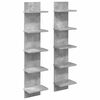 vidaXL Wall Shelf 2 pcs Concrete Grey 22 x 15 x 100 cm Engineered Wood