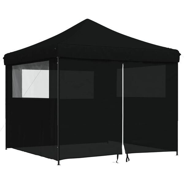 vidaXL Party Tent Folding Black 292 x 292 x 315 cm Oxford Fabric