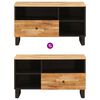 vidaXL TV Cabinet with Drawer Brown 80 x 33 x 46 cm Solid Mango Wood
