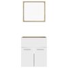 vidaXL 2 Piece Bathroom Furniture Set White and Sonoma Oak Engineered Wood