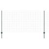 vidaXL Euro Fence with Post 25 x 1.2 m PVC-Coated Steel Green Mesh