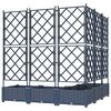 vidaXL Garden Planter 5 pcs Grey 120 x 120 x 125.5 cm Plastic