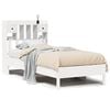 vidaXL Bookcase Bed without Mattress White 75x190 cm Small Single Solid Wood Pine