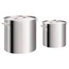 vidaXL 2 Piece Stock Pot Set 98/50 L Stainless Steel