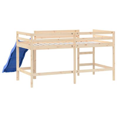 vidaXL Kids' Loft Bed with Slide 80x200 cm Solid Wood Pine