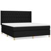 vidaXL Box Spring Bed with Mattress Black 180x200 cm Fabric