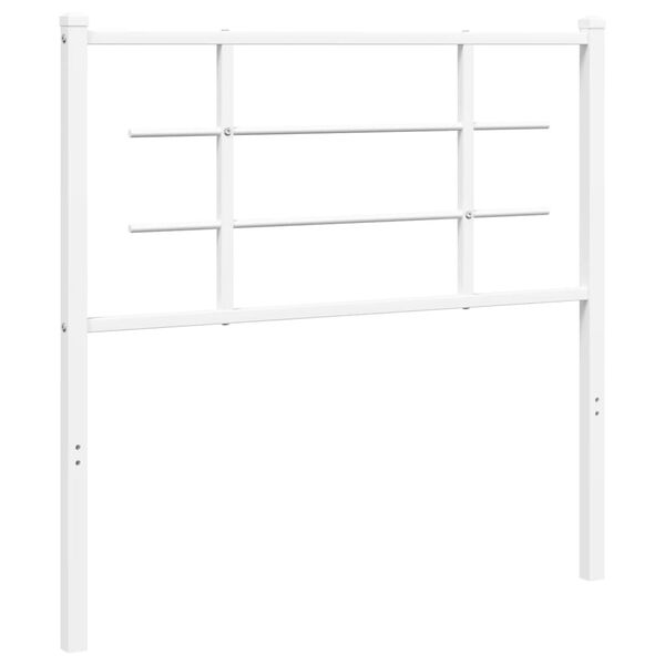 vidaXL Metal Replace Headboard White 100 cm