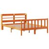 vidaXL Bed Frame with Headboard without Mattress Wax Brown 120x190 cm Small Double