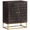 vidaXL Sideboard Black 60x35x75 cm Solid Mango Wood