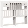 vidaXL Bookcase Bed without Mattress White 135x190 cm Double Solid Wood Pine