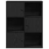 vidaXL Bookcase Black Oak 60x24x76.5 cm Engineered Wood