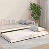vidaXL Bed Frame without Mattress White 100x200 cm Solid Wood Pine