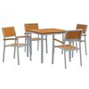 vidaXL Garden Dining Set 5 pcs Grey and brown 90 x 90 x 75 cm