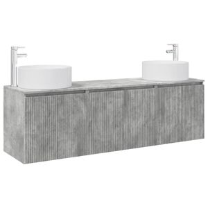 vidaXL Bathroom Cabinet Set 3 pcs Concrete Grey 49.5 x 44.5 x 65.5 cm