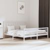 vidaXL Bed Frame without Mattress White 180x200 cm Super King Solid Wood