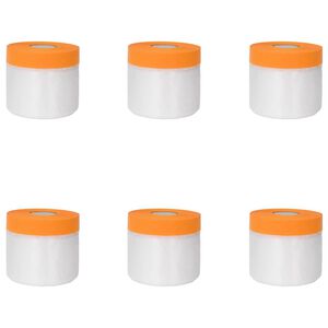 vidaXL Dust Sheet with Adhesive Tape 6 pcs Transparent 30 x 3300 cm