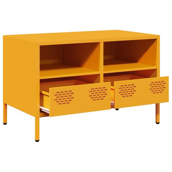 vidaXL TV Cabinet Mustard Yellow 68x39x43.5 cm Cold-rolled Steel