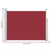 vidaXL Patio Retractable Side Awning 100x500 cm Red