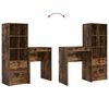 vidaXL Desk with Drawer 2 pcs Smoked Oak