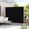 vidaXL Patio Retractable Side Awning 220x300 cm Black