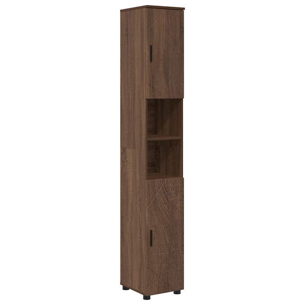 vidaXL Bathroom Cabinet with Storage Brown Oak 30 x 35 x 192 cm
