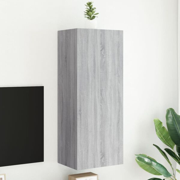 vidaXL TV Wall Cabinet Grey Sonoma 40.5x30x102 cm Engineered Wood