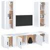vidaXL 5 Piece TV Cabinet Set White Engineered Wood
