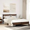vidaXL Bed Frame without Mattress Brown Oak 140x200 cm Engineered Wood